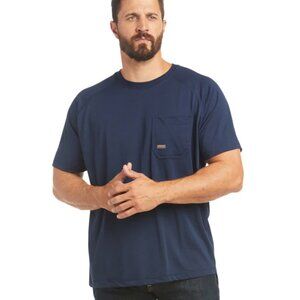 ARIAT Men's Rebar Heat Fighter T-Shirt, Navy, Size LARGE